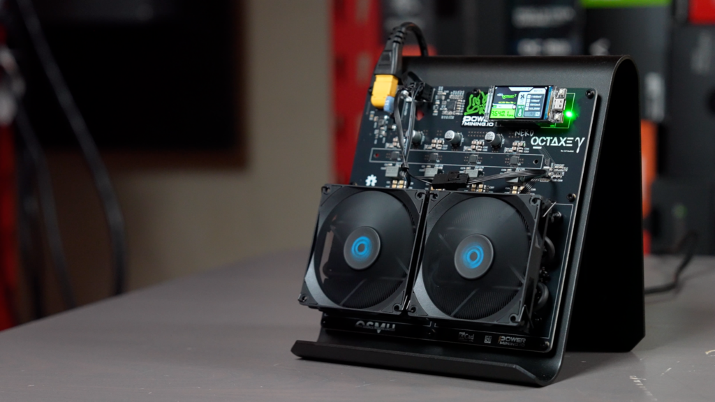 NerdOctaxe 9.6 TH/s home solo Bitcoin miner
